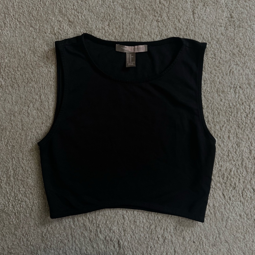 Perfect Basic Black Crop Top